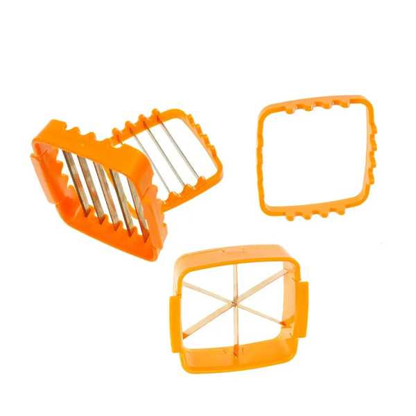 Ручная овощерезка Секунда cutter 12s - с комбинированными насадками и контейнером с крышкой - 5 в 1 - Оранжевый 30051 фото