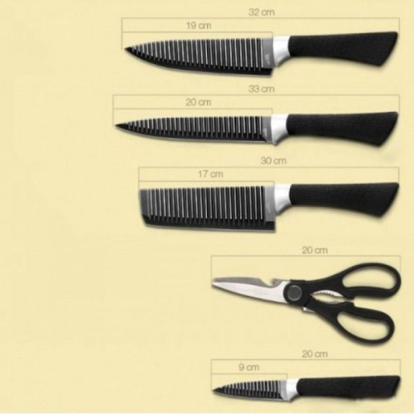 Набір кухонних ножів із сталі Genuine King-B0011 - 6 предметів 30091 фото